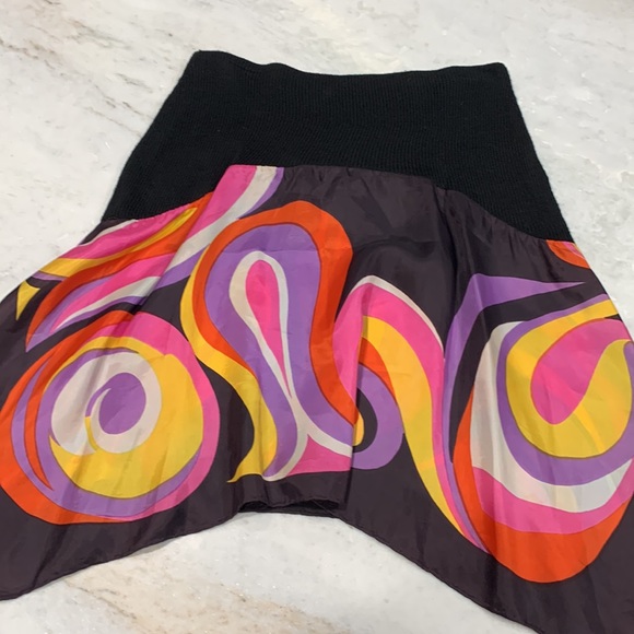 SuperLuckyCat convertible top or skirt VTG 00s scarf top - Picture 4 of 10